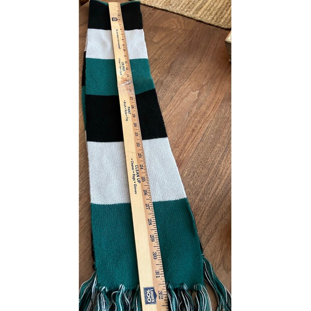 Syltherin Green Black White Harry Potter Scarf Costume Halloween Snake Malfoy - Picture 5 of 7
